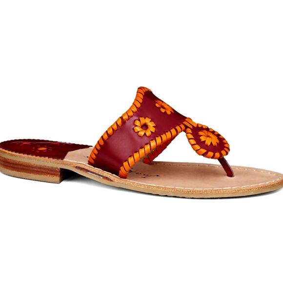 Jack Rogers USC Navajo Sandals in Garnet/Orange size 6 - Picture 1 of 9